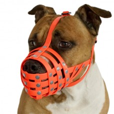 Намордник Barksi водовідштовхуючий біотановий Пітбуль, амстафф помаранчевий (4913/Т) 