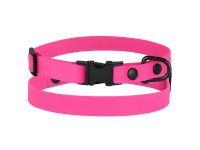 Нашийник для Собак Дрібних Порід BronzeDog Surf Металева Пряжка Водовідштовхуючий із Захисним Полімерним Покриттям Рожевий  XS(45/6137/Т) 