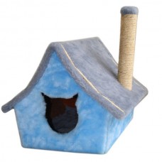 Будиночок Кігтеточка Драпак для кішок Zoo-hunt Мурчик блакитний 50х40х33 см сезаль 