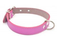 Нашийник для собак Zoo-hunt шкіряний О рожевий 1,0/17-22 см