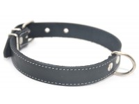 Нашийник для собак Zoo-hunt шкіряний О чорний 1,0/17-22 см