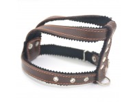 Шлея нагрудник для собак Zoo-hunt шкіряна Юніор коричнева №3 