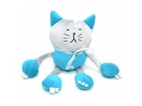Велюрова іграшка Котик для тварин блакитна 