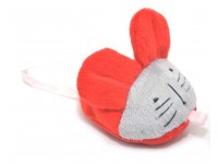 М'яка іграшка для котів і собак Мишка плюш червоно-сіра М'яка іграшка для котів і собак Мишка плюш червоно-сіра