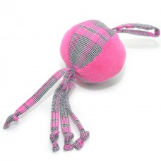 Іграшка для собак і котів М'ячик клітина рожевий 12 см 