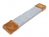 Драпак кігтеточка Zoo-hunt двостороння для кота ДД 50х12 см сірий + бежеве хутро