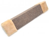 Драпак кігтеточка Zoo-hunt для кота Кутова ДУ 50х14 см коричневий + коричневе хутро