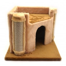 Будиночок Кігтеточка Драпак з хутра для кішок Zoo-hunt Вежа джут 