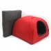 Хатка юрта для котів і собак Zoo-hunt Loft №1 32х32х32 см червоний + сірий 