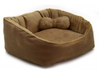 Лежанка для собак і котів Zoo-hunt Замш коричневий №1 300х370х220 мм