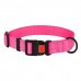 Нашийник для Собак BronzeDog Active Нейлоновий зі Світловідбиттям та Пластиковою Пряжкою Рожевий  XL(53/1306/Т) 
