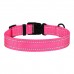 Нашийник для Собак BronzeDog Active Нейлоновий зі Світловідбиттям та Пластиковою Пряжкою Рожевий  XL(53/1306/Т) 