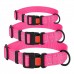 Нашийник для Собак BronzeDog Active Нейлоновий зі Світловідбиттям та Пластиковою Пряжкою Рожевий  XL(53/1306/Т) 