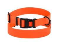 Нашийник для Собак BronzeDog Surf Водовідштовхуючий із Захисним Полімерним Покриттям та Пластиковою Пряжкою Помаранчевий  L(52/6134/Т) 