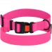Нашийник для Собак BronzeDog Surf Водовідштовхуючий із Захисним Полімерним Покриттям та Пластиковою Пряжкою Рожевий  XL(53/6137/Т) 