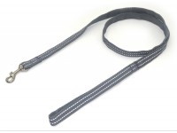 Повідець для собак Zoo-hunt капроновий світловідбиваючий ПКЛ Неон 1,0 см 120 см сірий 