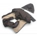 Комбінезон-дощовик з капюшоном для собак коричневий бебі 18х22 см