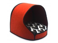 Будка для котів і собак Олімп №1 36х32х32 см червона 