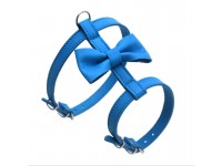 Нагрудник для малих собак Zoo-hunt Метелик №2 шкіра блакитний 