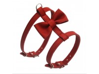 Нагрудник для малих собак Zoo-hunt Метелик №2 шкіра червоний 