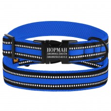 Нашийник для Собак BronzeDog Mesh з Металевою Пряжкою Синій  XL(66/1602/Т) 