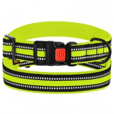 Нашийник для Собак BronzeDog Mesh з Пластиковою Пряжкою Лимонний  XL(53/1605/Т) 