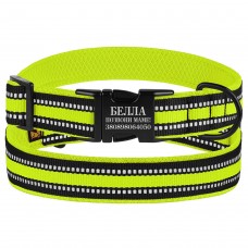 Нашийник для Собак BronzeDog Mesh з Металевою Пряжкою Лимонний  XL(66/1605/Т) 