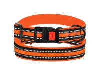 Нашийник для Собак BronzeDog Mesh з Пластиковою Пряжкою Помаранчевий  S(50/1604/Т) 