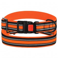 Нашийник для Собак BronzeDog Mesh з Пластиковою Пряжкою Помаранчевий  XL(53/1604/Т) 