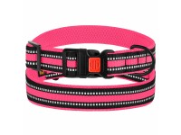 Нашийник для Собак BronzeDog Mesh з Пластиковою Пряжкою Рожевий  S(50/1606/Т) 