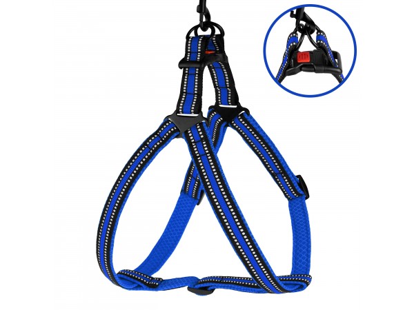 Шлея для Собак BronzeDog Mesh Стандарт Синя  L(82202/Т) 