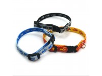 Нашийник для собак Zoo-hunt Лапки 1,0 см 20-30 см капрон Сіро-блакитний