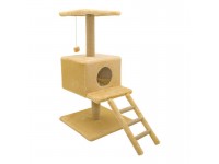 Будинок Кігтеточка Дряпка для котів Zoo-hunt Цезар бежева 82х44х44 см джут 