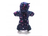 Комбінезон для собак Амур з капюшоном на підкладці omni-heat синій міні 21х27 см