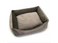 Лежак для собак та котів Zoo-hunt Елегант прямокутний коричневий №1 40х50х16 см