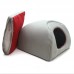 Хатка юрта для котів і собак Zoo-hunt Геросс №2 41х41х37 см сірий+червоний 