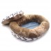 Лежак овальний для собак та котів Ложе Zoo-hunt коричневий №1 40х50х22 см
