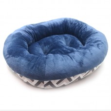 Лежак овальний для собак та котів Ложе Zoo-hunt синій №1 40х50х22 см