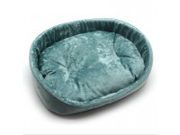 Лежак для котів і собак Zoo-hunt овальний Малібу м'ятний №1 320х430х125 мм
