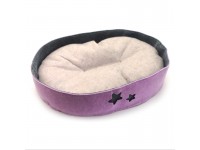 Лежак для котів та собак Zoo-hunt з фетра Зірочка рожевий №1 30х40х9 см