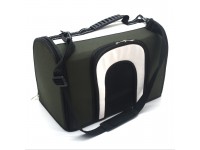 Дорожня сумка-тунель для малих собак та котів Zoo-hunt Бадо S №1 22х38х25 см зелена 