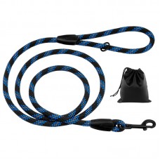 Повідець для Собак Barksi Active світловідбивний Чорно-Блакитний 300 см  M(66192/Т) 