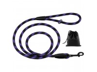 Повідець для Собак Barksi Active світловідбивний Чорно-Фіолетовий 300 см  XL(66209/Т) 