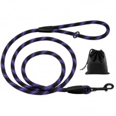 Повідець для Собак Barksi Active світловідбивний Чорно-Фіолетовий 300 см  M(66199/Т) 