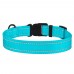 Нашийник для Собак BronzeDog Active Нейлоновий зі Світловідбиттям та Пластиковою Пряжкою Блакитний  M(51/1222/Т) 