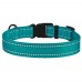 Нашийник для Собак BronzeDog Active Нейлоновий зі Світловідбиттям та Пластиковою Пряжкою Бірюзовий  M(51/1225/Т) 