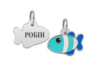 Емальований Адресник BronzeDog Рибка Бірюзовий S(954113) Емальований Адресник BronzeDog Рибка Бірюзовий S(954113)