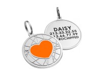 Емальований Адресник для Собак BronzeDog Серце на Фоні Об'ємної Павутинки Помаранчевий S(92124) Емальований Адресник для Собак BronzeDog Серце на Фоні Об'ємної Павутинки Помаранчевий S(92124)