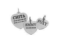 Адресник для Собак BronzeDog з Нержавіючої Сталі Серце S(90071) 