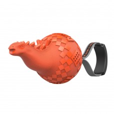 Іграшка для Собак Gigwi Dinoball Динозавр Помаранчевий з Звуком, що відключається 14 см 